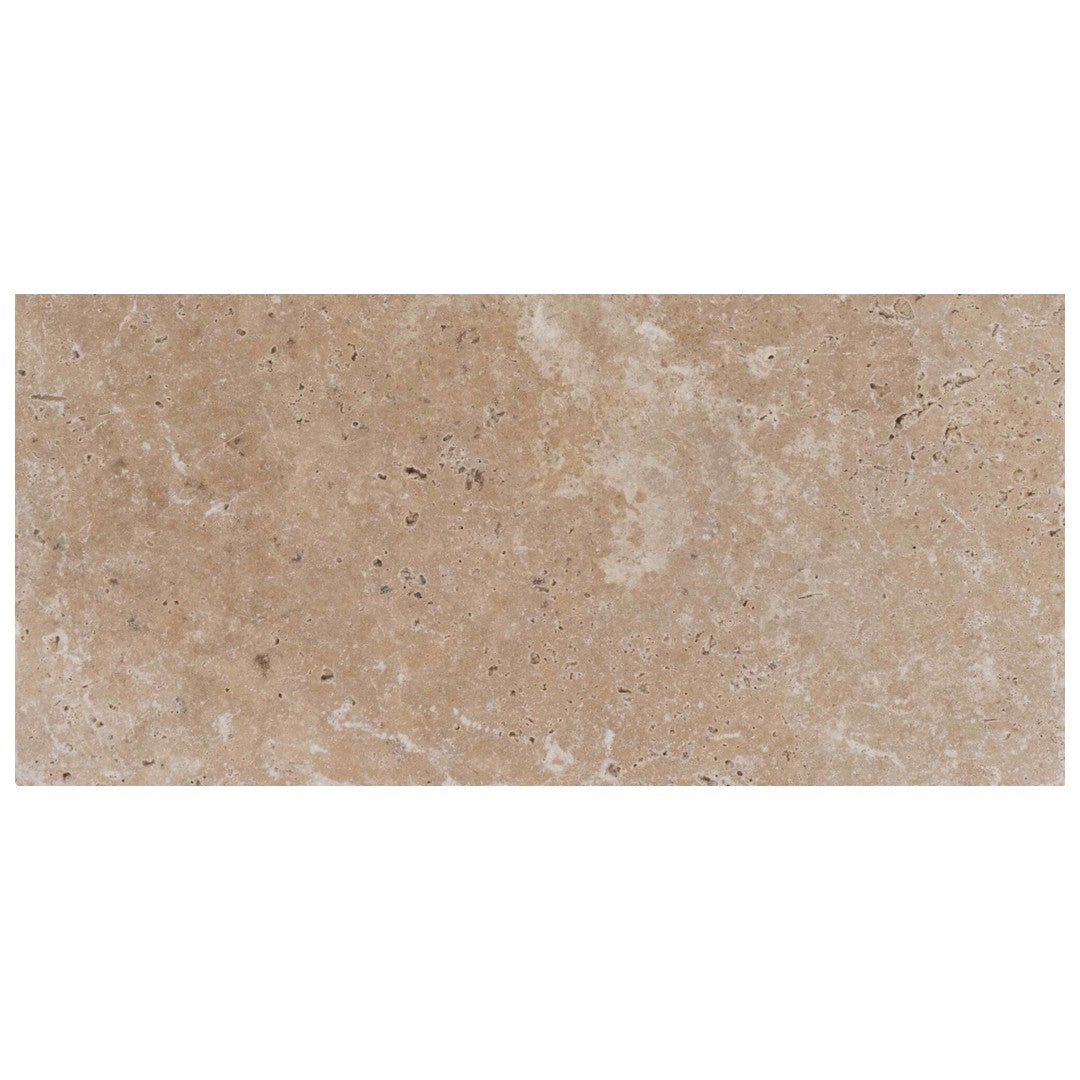 Keystone Ivory Light 4" x 12" Tumbled Travertine 5cm Paver