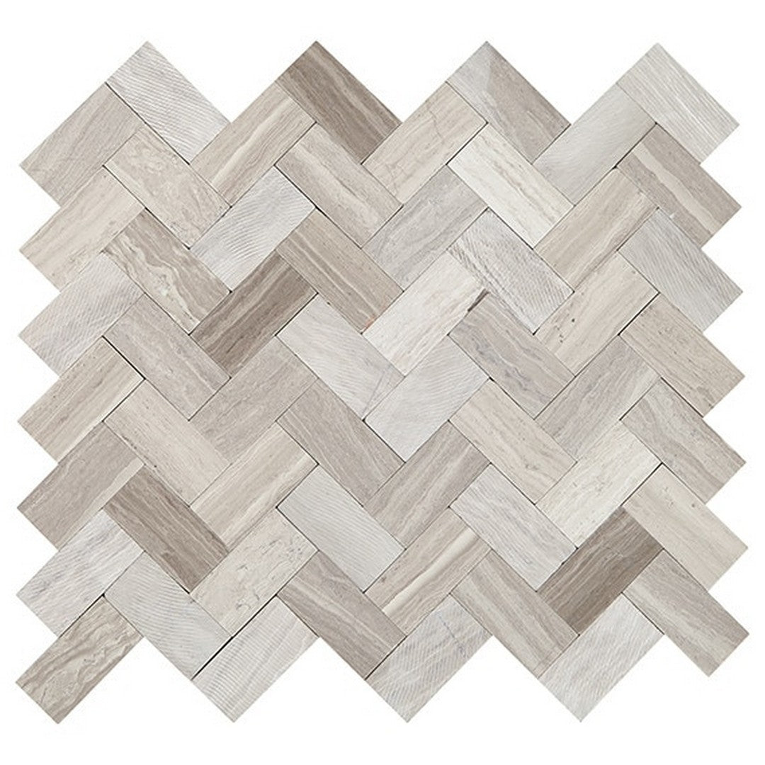 Daltile Minute Mosaix 10" x 11" Natural Stone 1x2" Herringbone Mosaic