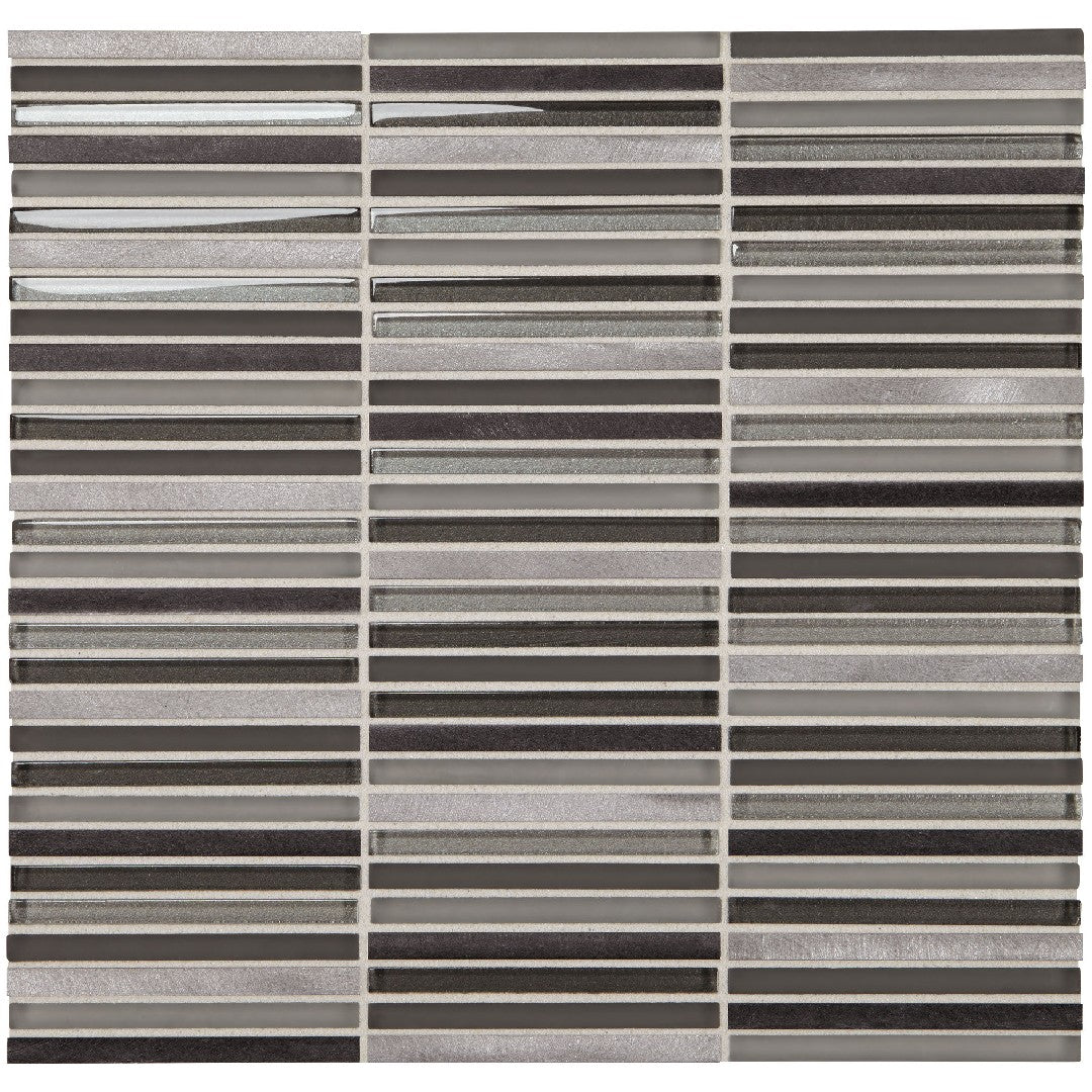 Daltile Lucent Skies 12" x 12" Satin Natural Stone 3/8x4" Stacked Wall Mosaic