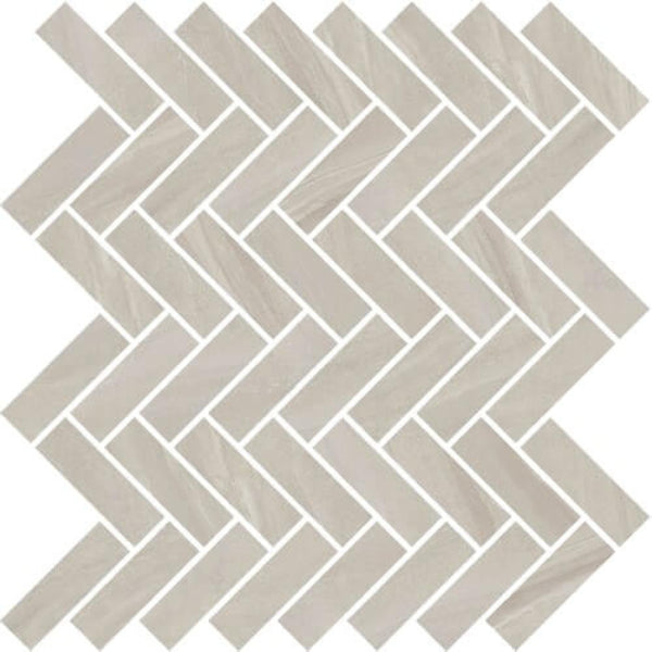 Happy Floors Limerock 11" x 13" Natural Herringbone Mosaic