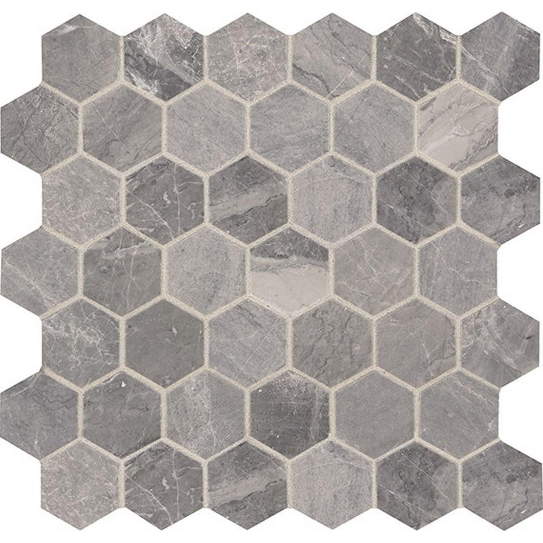 American Olean Presario 12" x 12" Marble 2" Hexagon Mosaic Honed