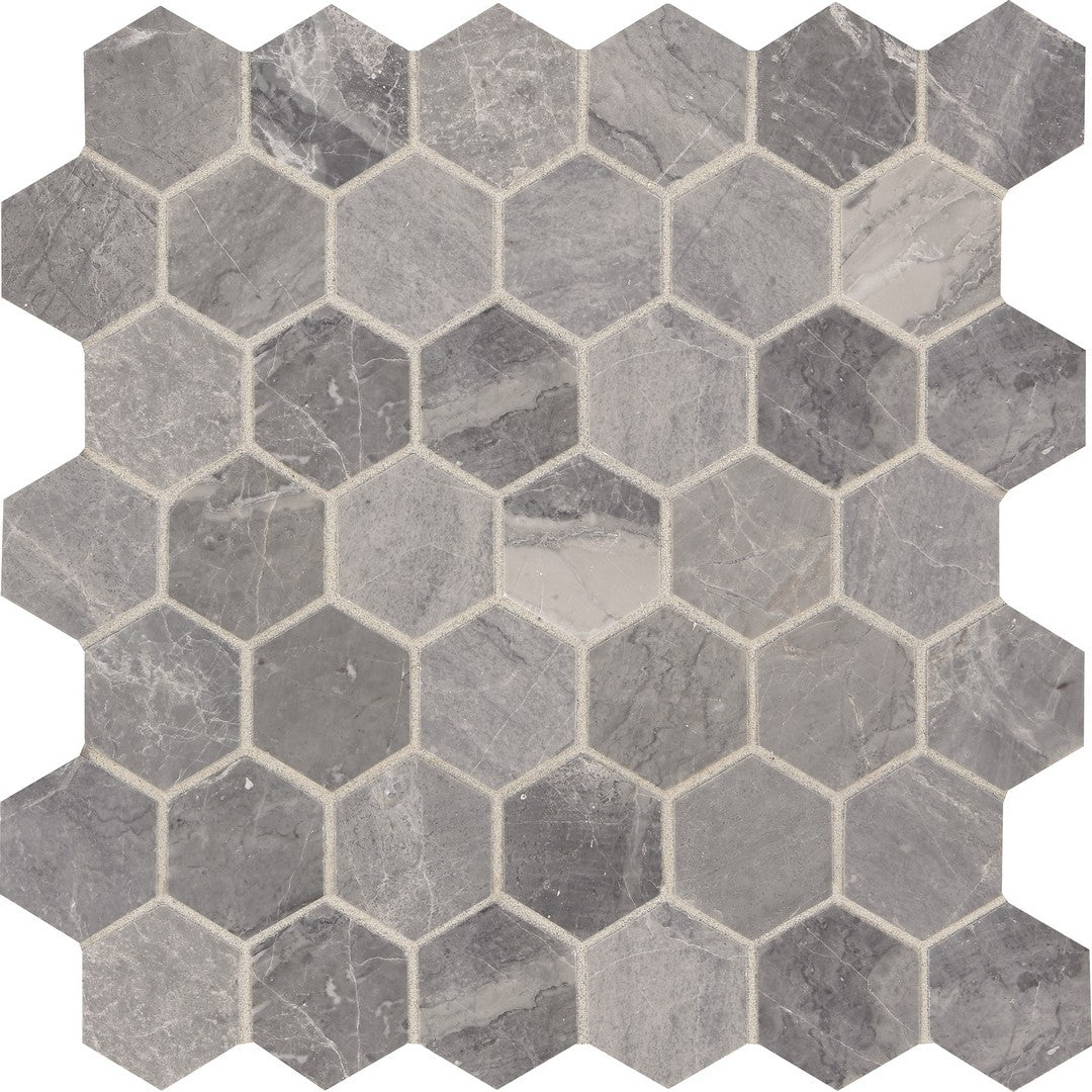 Marazzi Predella 12" x 12" Straight Honed Marble Hexagon Mosaic