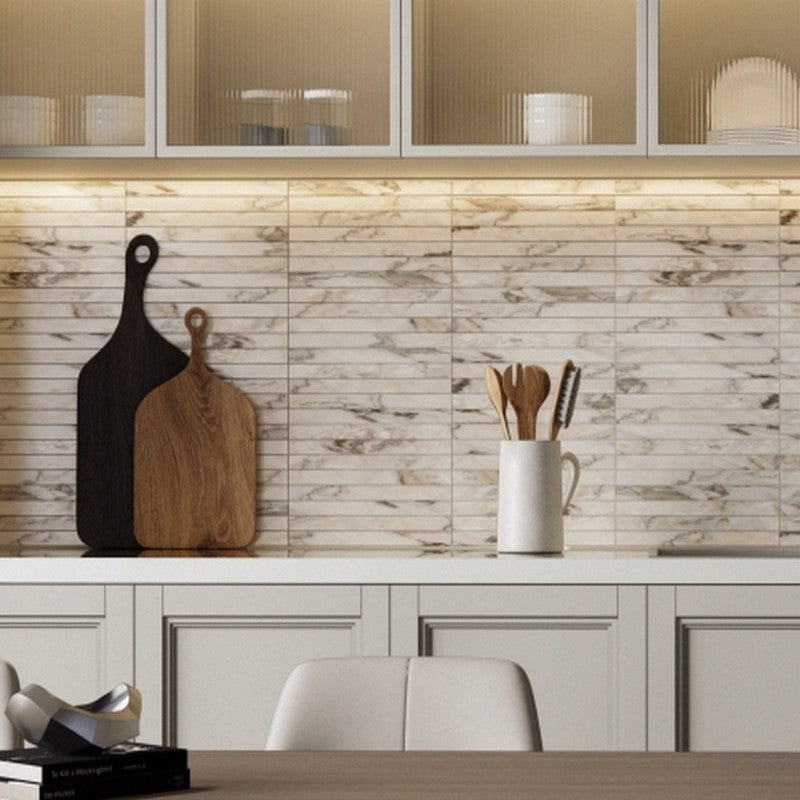 Emser-Lenza-12-x-12-Honed-1x12-Stacked-Marble-Mosaic-Fiore