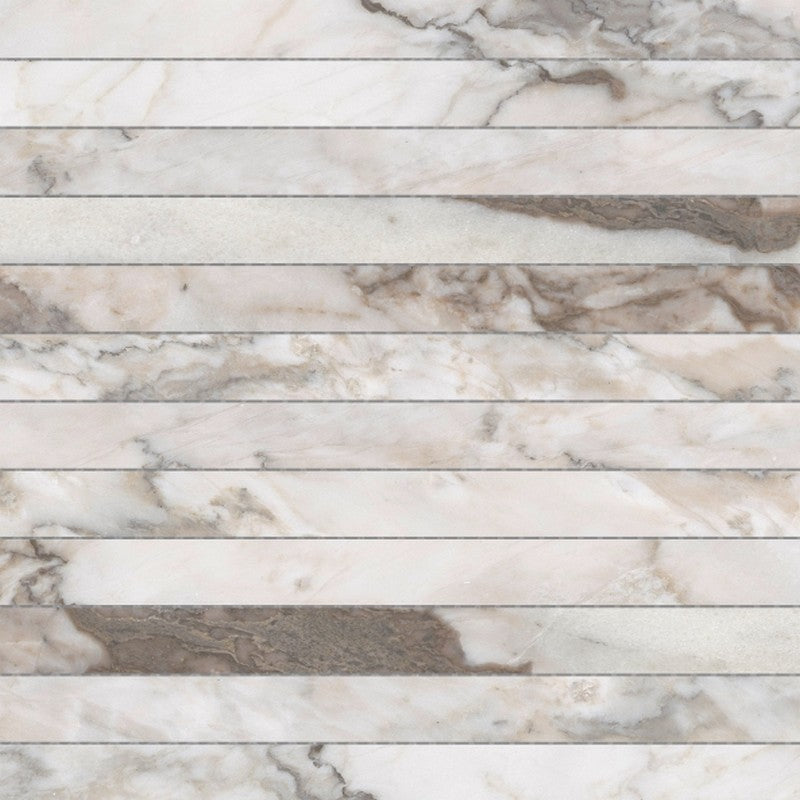 Emser Lenza 12" x 12" Honed 1x12" Stacked Marble Mosaic
