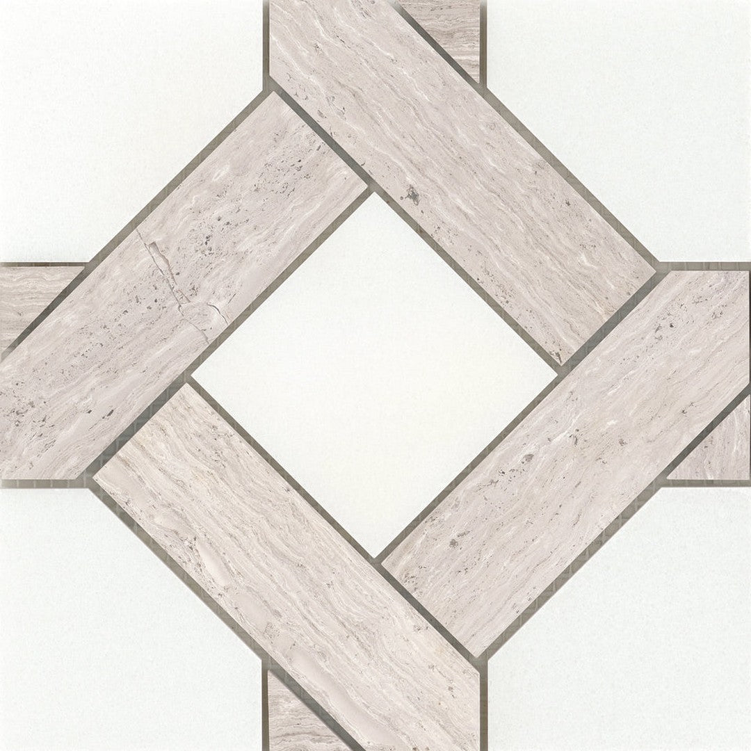 Emser Alluro 9" x 9" Polished Marble Mosaic