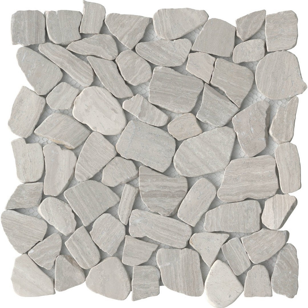 Emser Cultura 12" x 12" Natural Stone Limestone Pebble Mosaic
