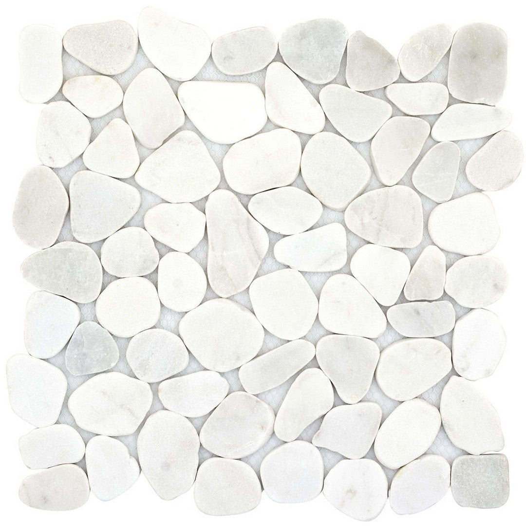 Emser Cultura 12" x 12" Natural Stone Marble Pebble Mosaic