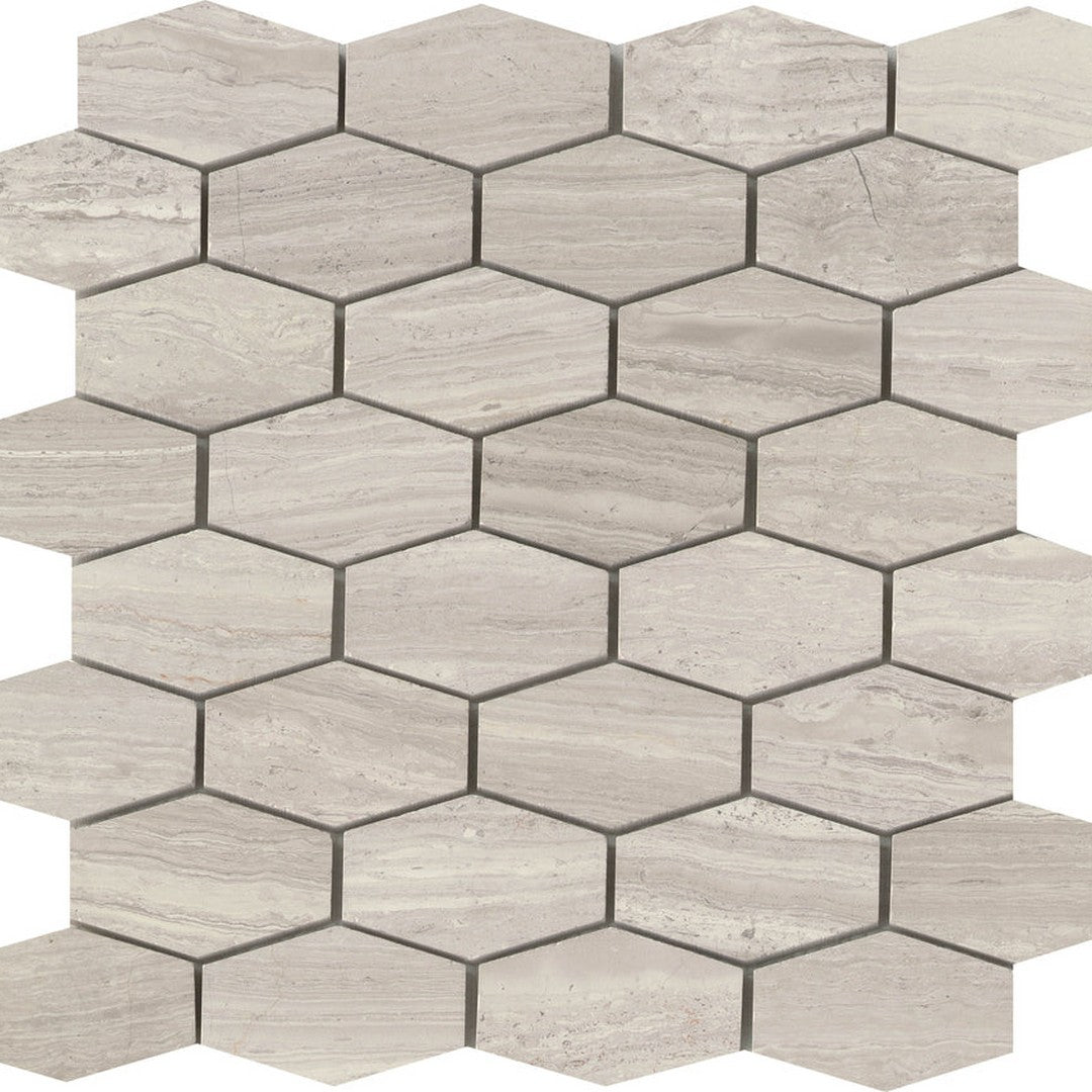 Emser Metro 12" x 12" Honed Marble Hexagon Wide Mosaic
