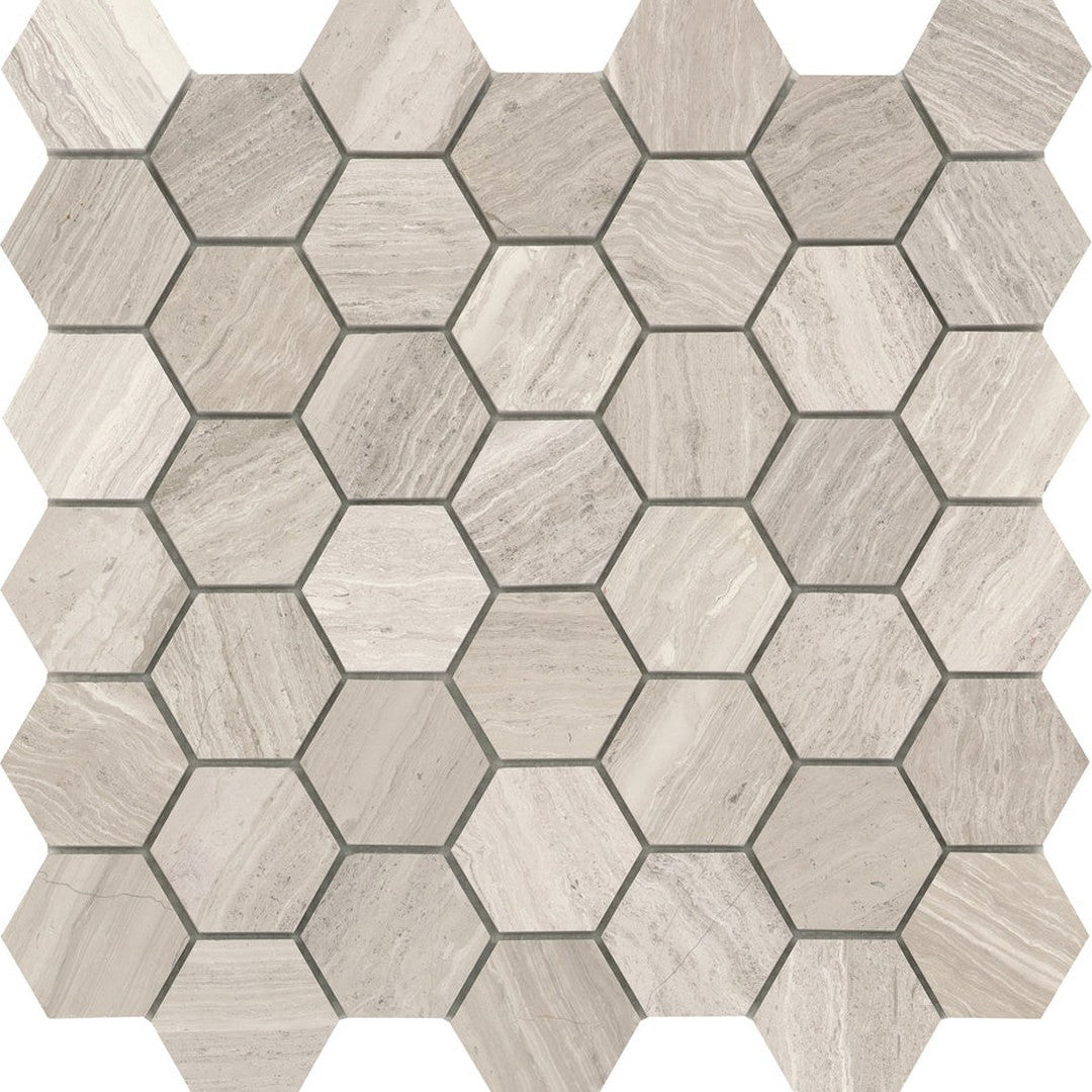 Emser Metro 12" x 12" Honed Marble Hexagon Large Mosaic