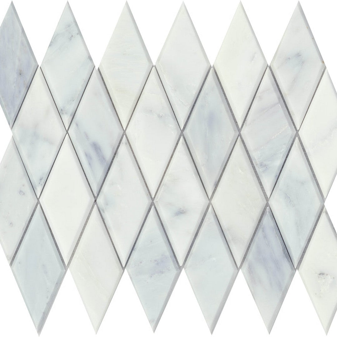 Emser Marble Winter Frost 10" x 13" Polished Marble Diamond Mosaic