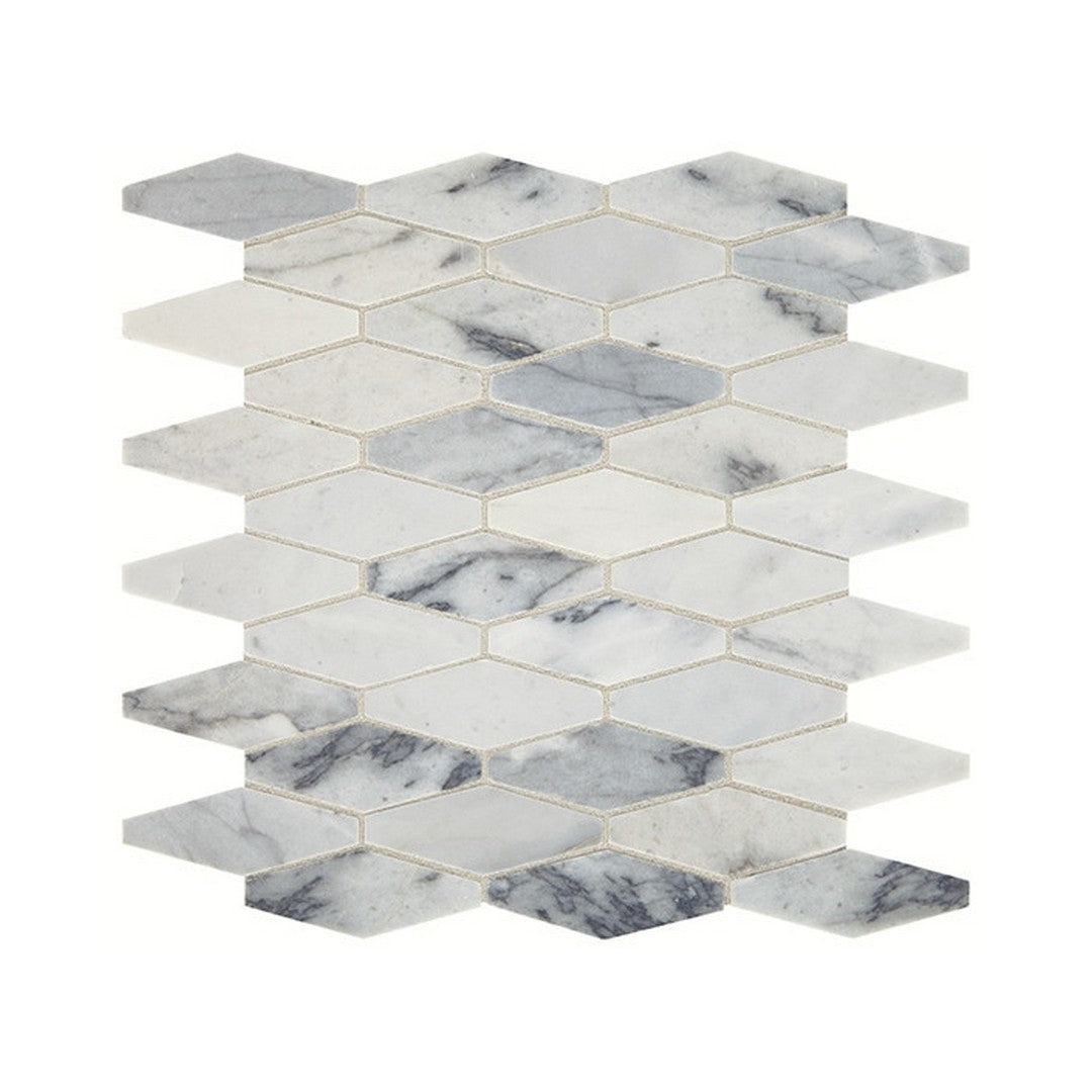 Daltile Sublimity 12" x 13" Honed Natural Stone Elongated Hexagon Mosaic