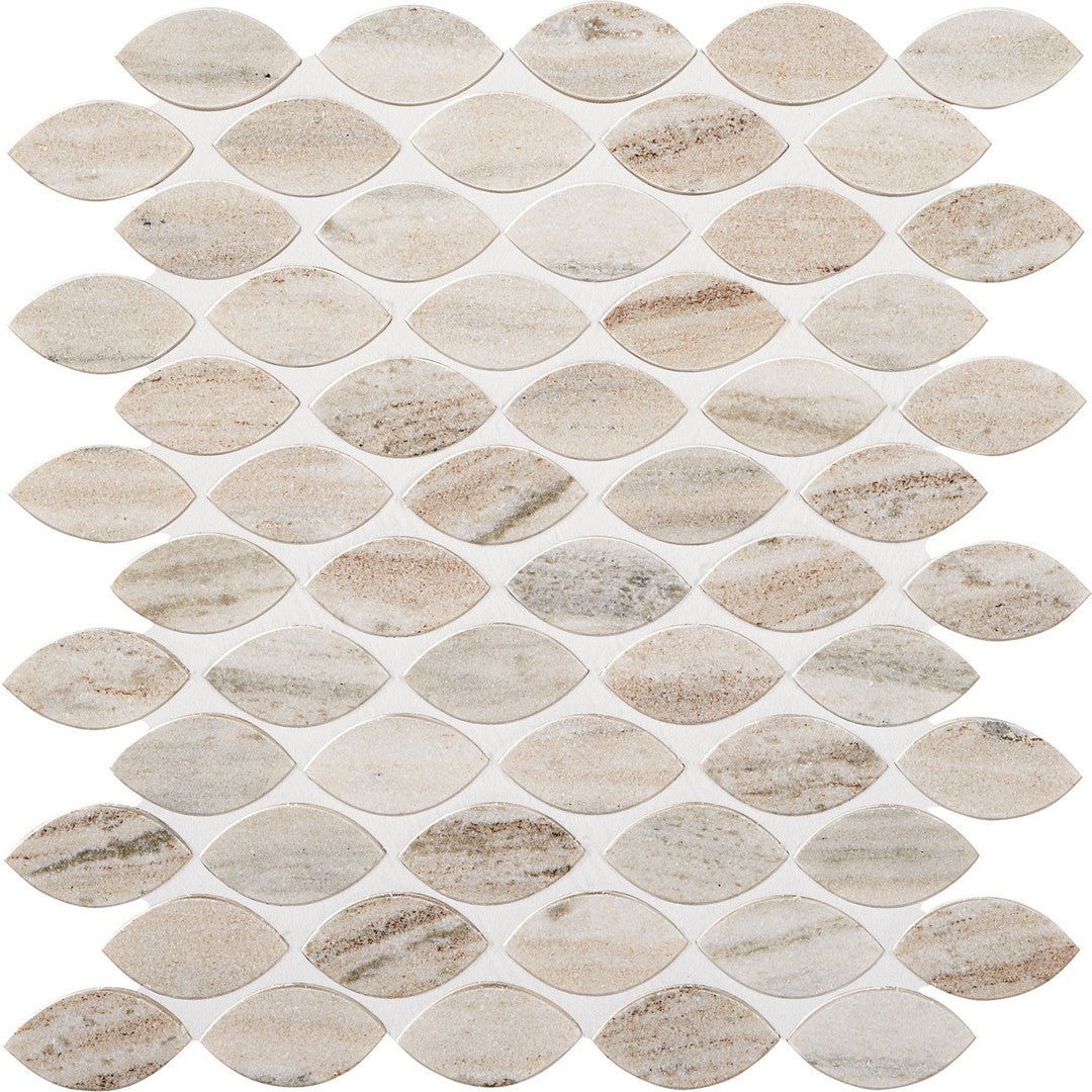 Marazzi Haven Point 10" x 13" Straight Honed Natural Stone Leaf Mosaic