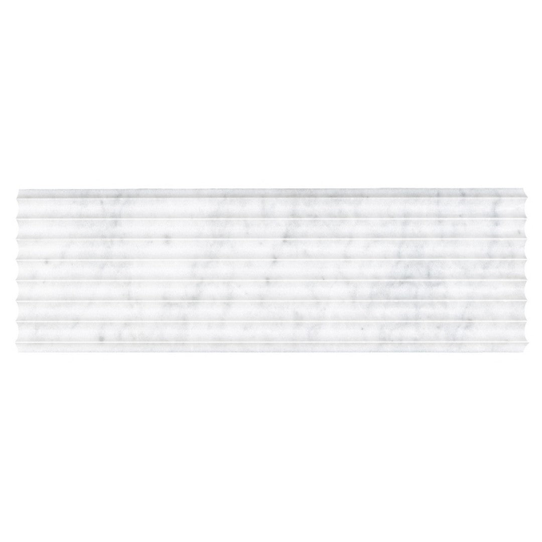 Emser Flutique 12" x 36" Honed Rectified Stone Fluted Marble Tile