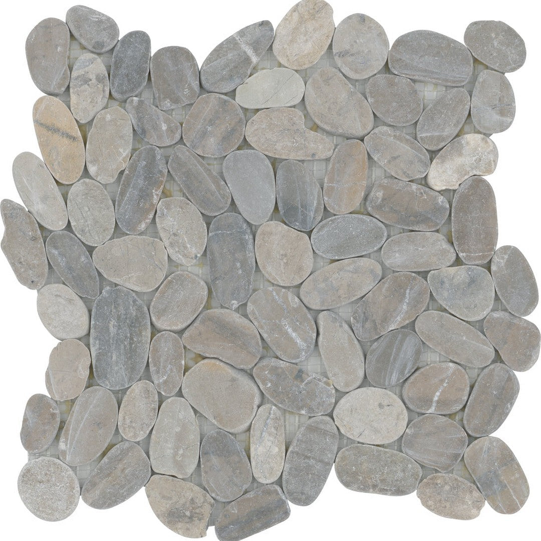 Emser Flat Venetian 12" x 12" Flat Natural Stone Pebbles Mosaic