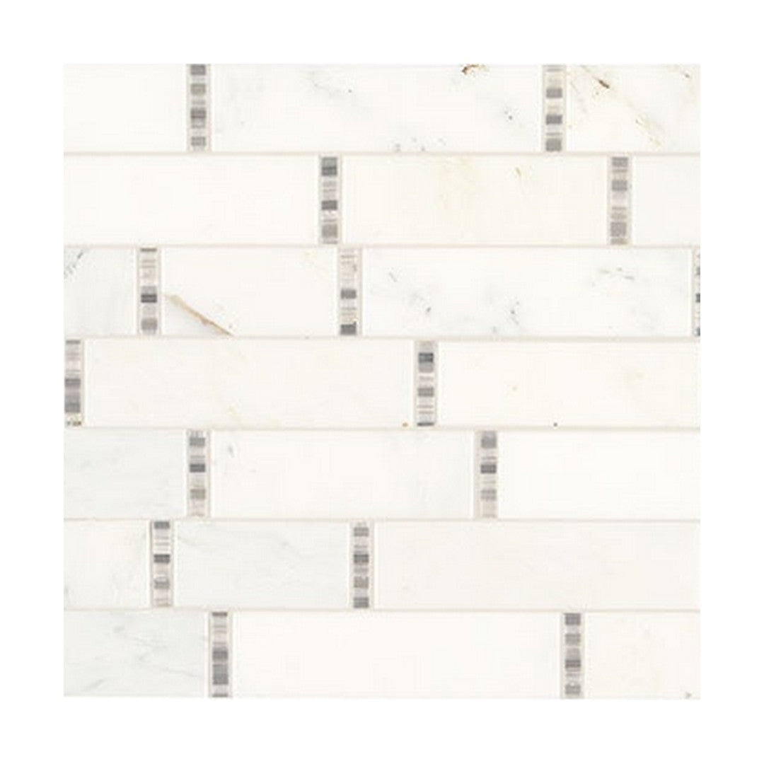 Daltile Natural Stone Marble 11" x 18" Polished Random Linear Mosaic