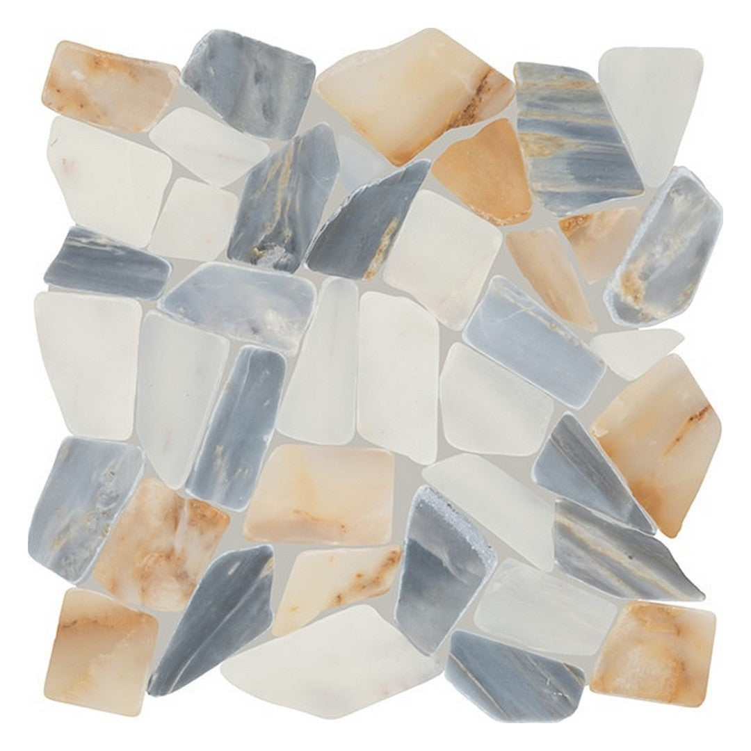 Daltile Gamma 13" x 13" Honed Natural Stone Pebble Mosaic