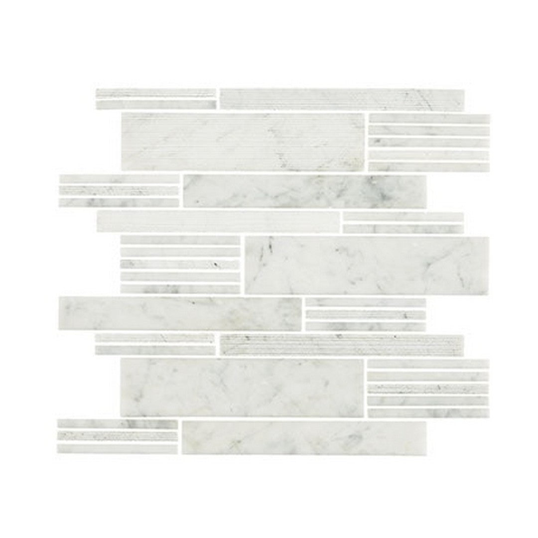 Daltile Natural Stone Marble 12" x 12" Mix 1" Random Linear Mosaic