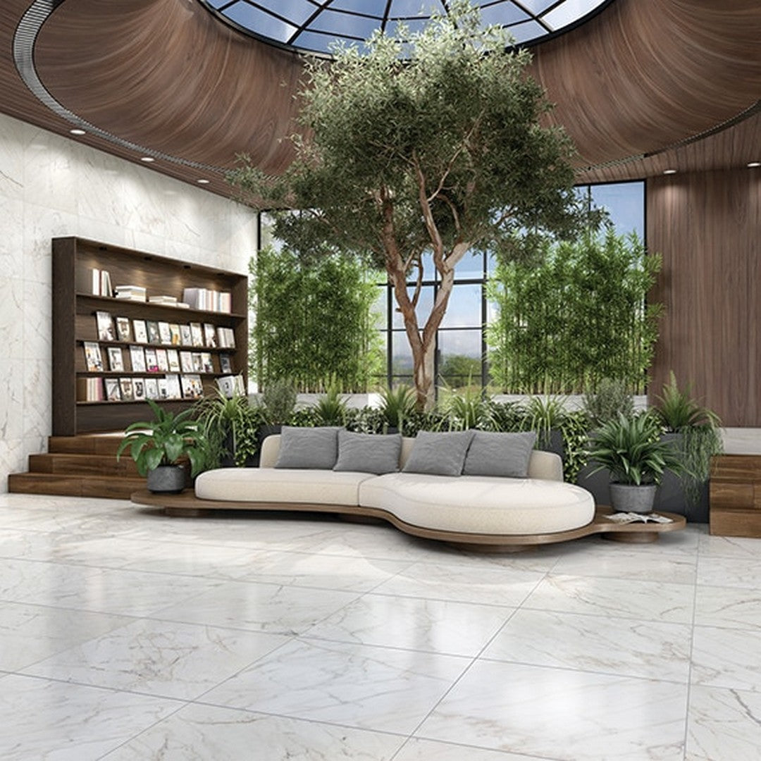 Daltile-Marble-Attache-Lavish-24-x-24-Rectified-Satin-Porcelain-Floor-Tile-Golden-Reverie