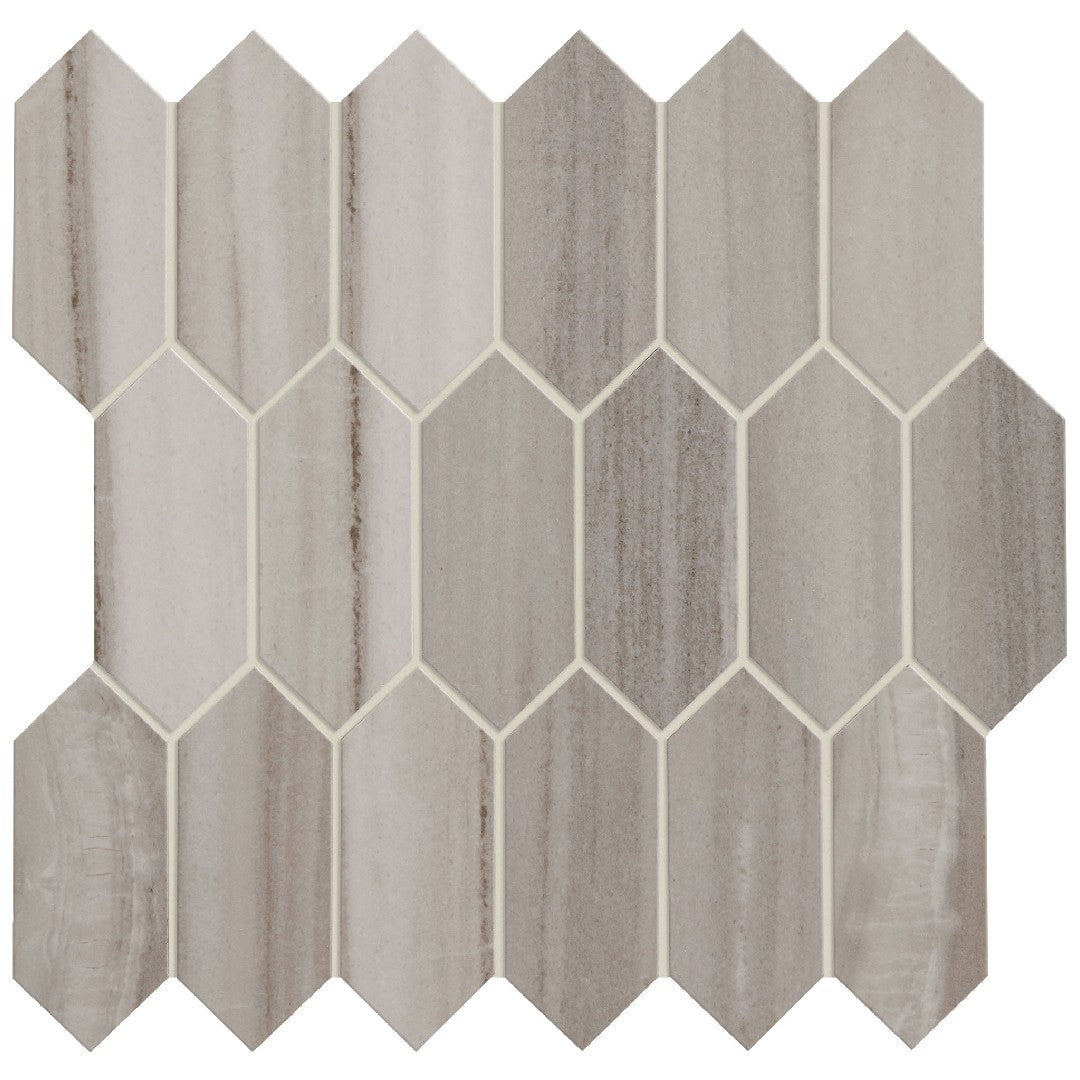 Daltile Marble Attache 12" x 13" Linear Hexagon Mosaic