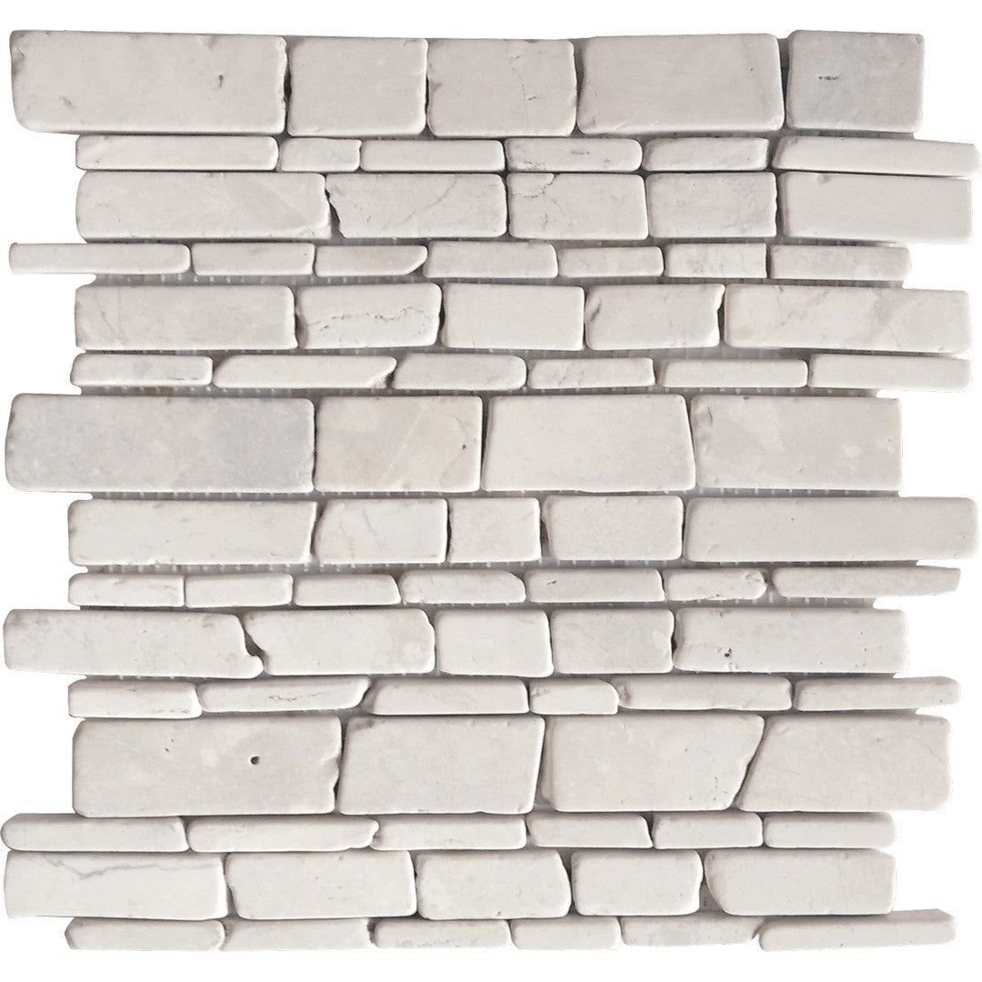 Bati Orient Ancient 12" x 12" Matte Flat Stick Random Marble Mosaic