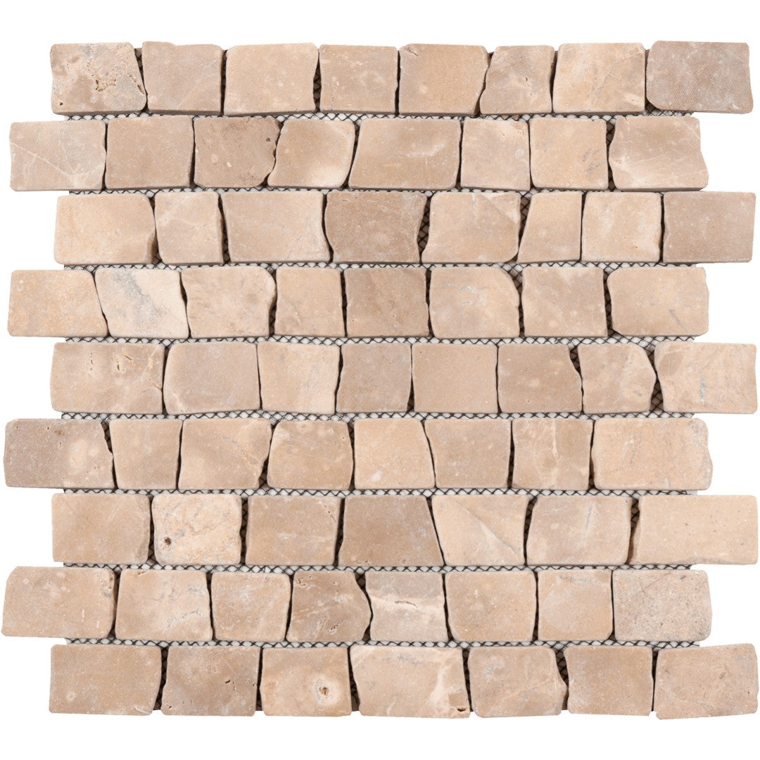 Bati Orient Ancient 11.6" x 12" Matte Cubic Brick Marble Mosaic