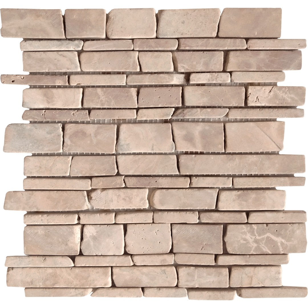 Bati Orient Ancient 12" x 12" Matte Flat Stick Random Marble Mosaic