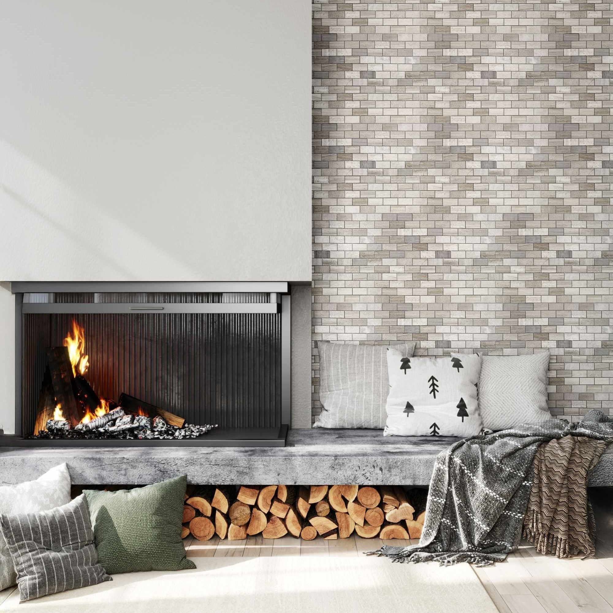 Bati-Orient-White-&-Grey-Marble-Classic-11.7-x-11.7-Interlocking-Multi-Brick-Mosaic-Grey