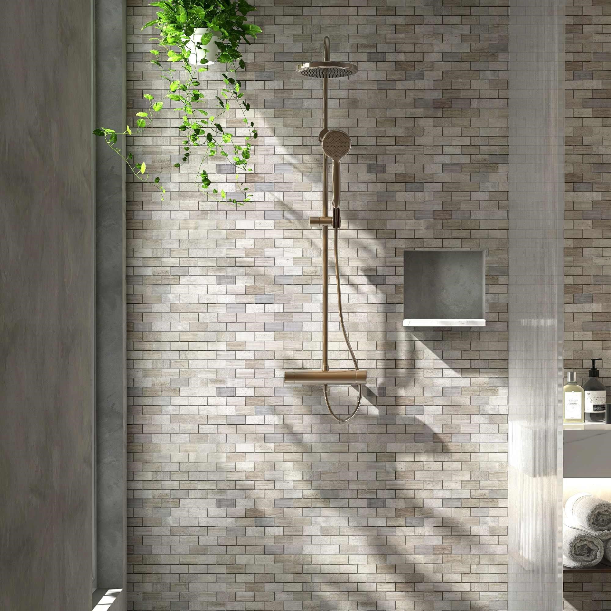 Bati-Orient-White-&-Grey-Marble-Classic-11.7-x-11.7-Interlocking-Multi-Brick-Mosaic-Grey