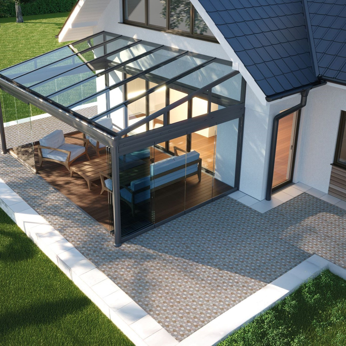 Bati-Orient-White-&-Grey-Marble-Classic-12-x-11-Interlocking-Honed-Hexagon-Mosaic-Beige-Brown