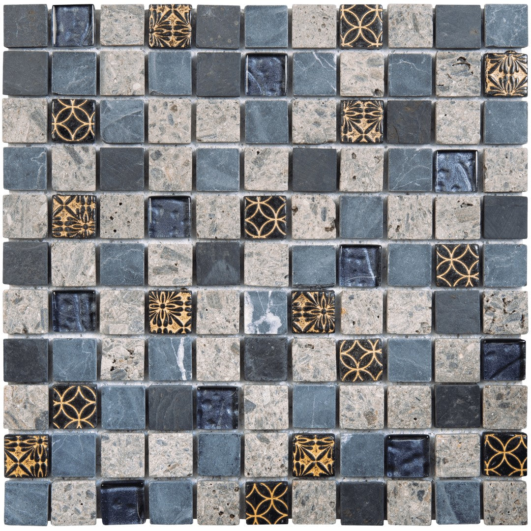 Bati Orient Terrazzo 12" x 12" Décor Glass & Marble 1" Mosaic