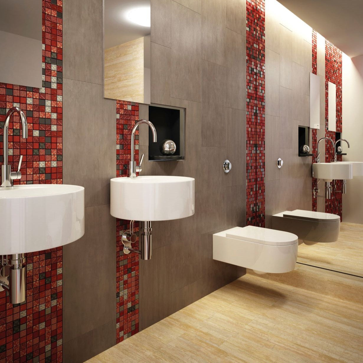 Bati-Orient-Terrazzo-12-x-12-Décor-Glass-&-Marble-1-Mosaic-Red-Grey