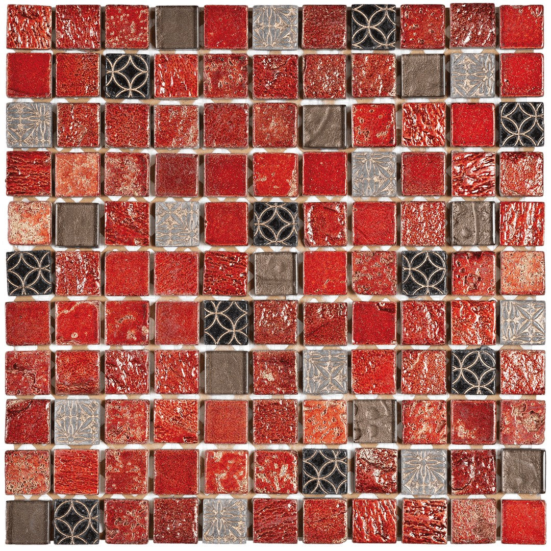 Bati Orient Terrazzo 12" x 12" Décor Glass & Marble 1" Mosaic