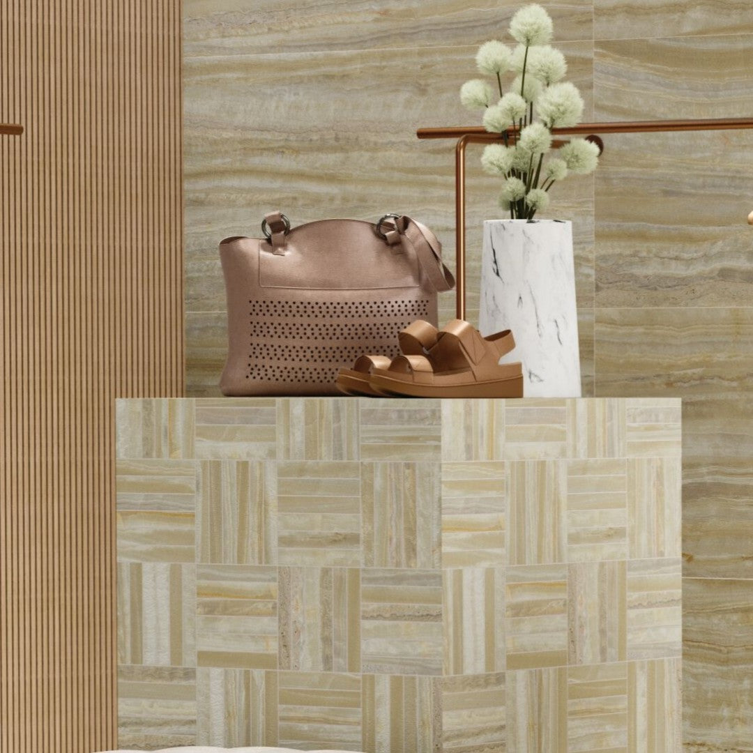 Crossville-Marblique-12-x-12-Unpolished-Porcelain-1x6-Alternating-Mosaic-Onice-Verde