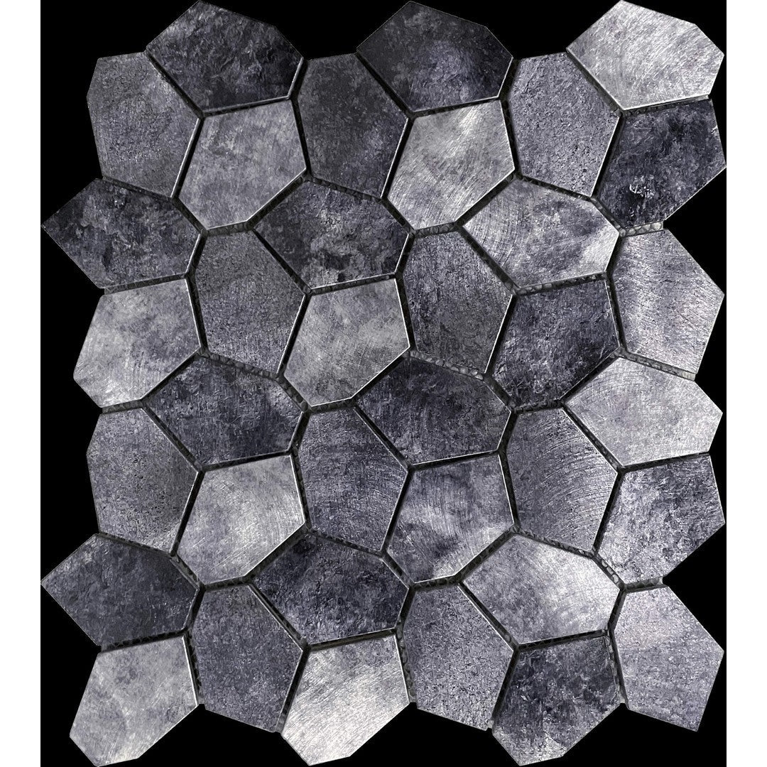 Bati Orient Metal Art 11.4" x 12.2" Interlocking Hexagon Aluminum Mosaic