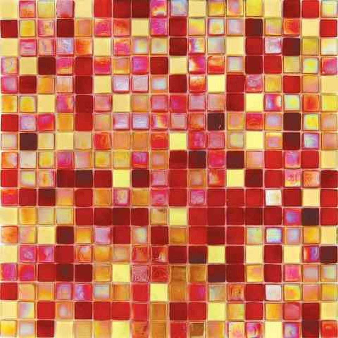 MiR Alma Mix 0.6" Red 11.6" x 11.6" Glass Mosaic