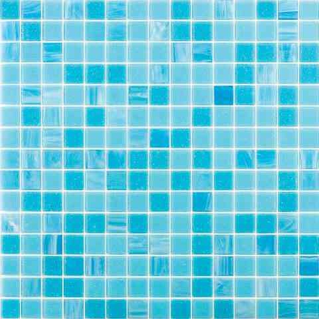 MiR Alma Mix 0.8" Blue 12" x 12" Glass Mosaic