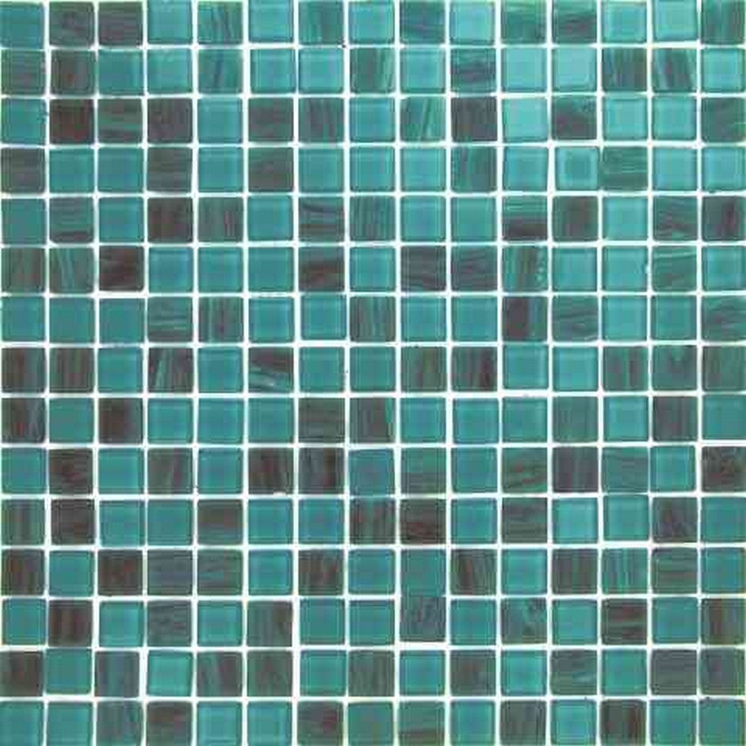 MiR Alma Mix 0.8" Green 12" x 12" Glass Mosaic