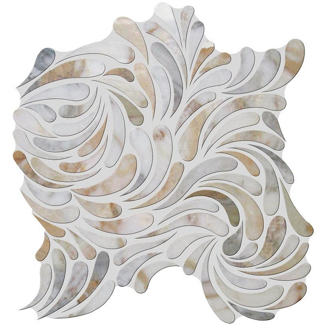 MiR Majesty 11.8" x 11.8" Natural Stone Decorative Mosaic Polished