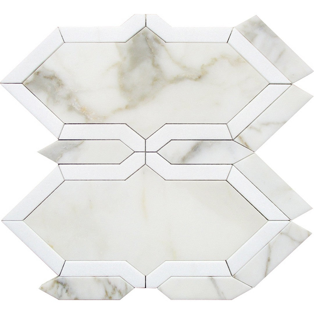 MiR Majesty 13.4" x 12.6" Natural Stone Decorative Mosaic Polished