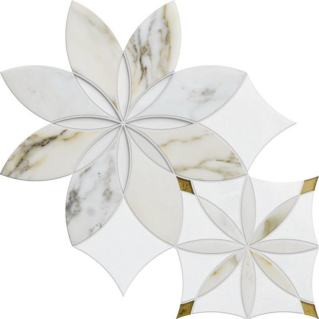 MiR Majesty 12.1" x 12.1" Natural Stone Decorative Mosaic Polished