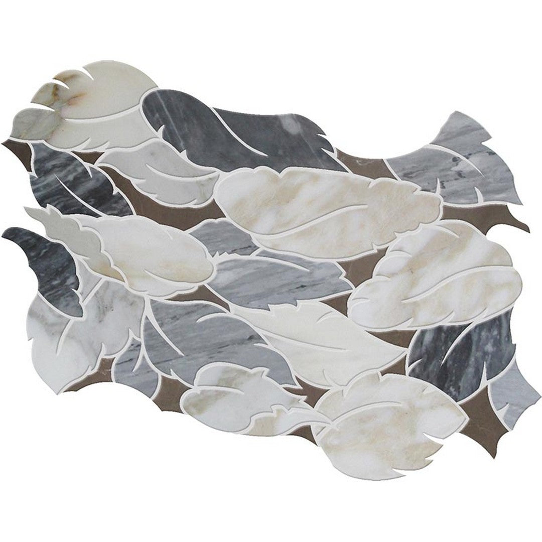 MiR Majesty 13" x 8.7" Natural Stone Decorative Mosaic Polished