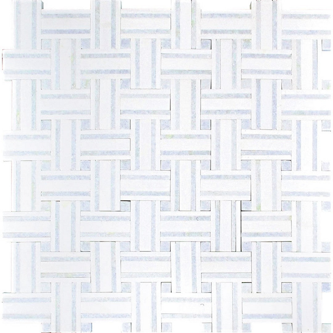 MiR Mykonos 12.6" x 12.6" Polished Marble Mosaic