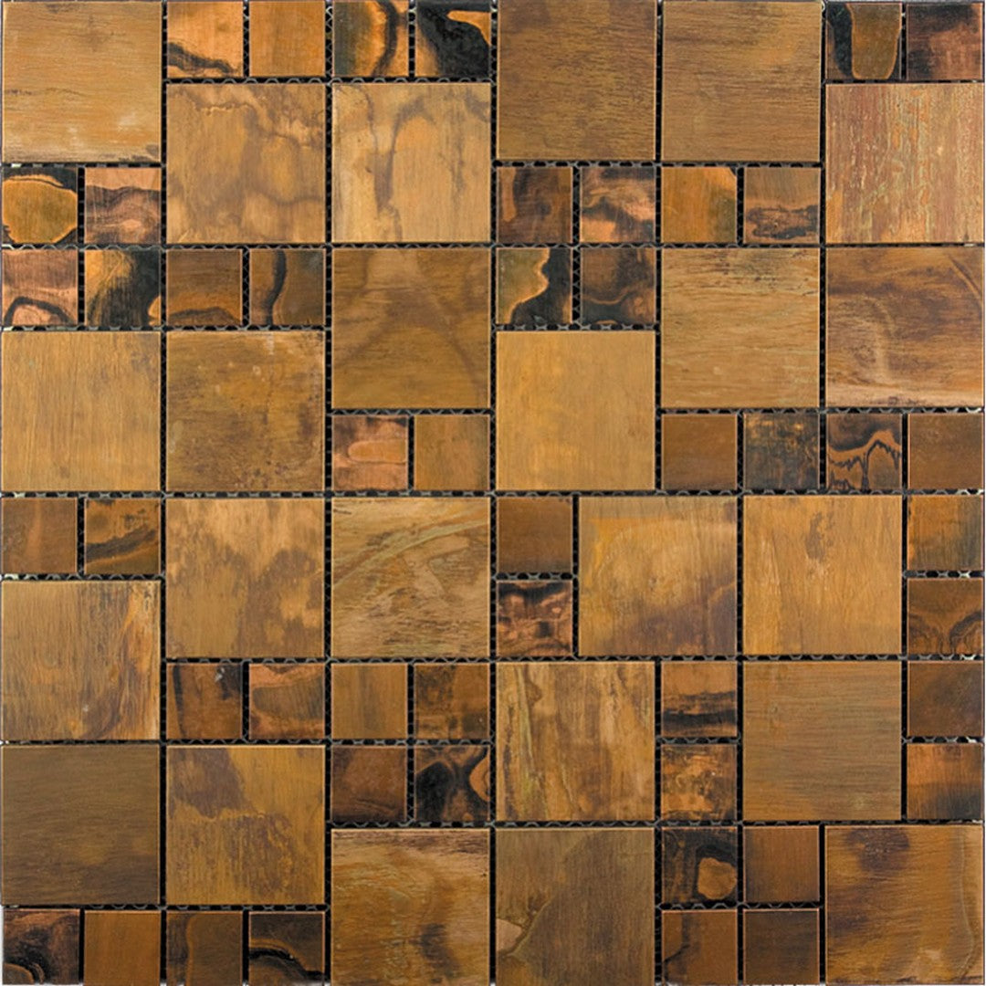 MiR Metallico 11.7" x 11.7" Matte Metal Mosaic