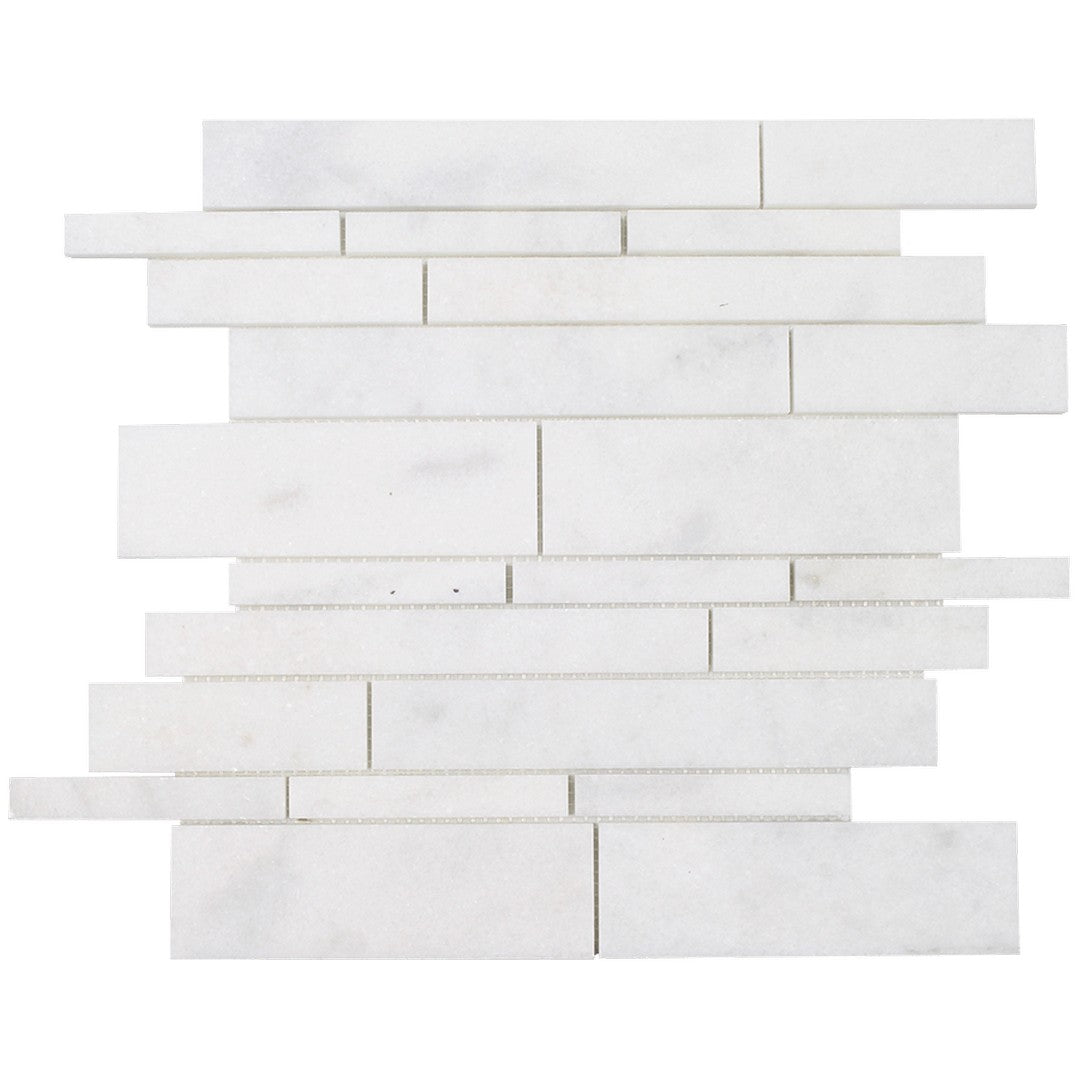 Tesoro Snow White 12" x 12" Honed Natural Stone Mosaic