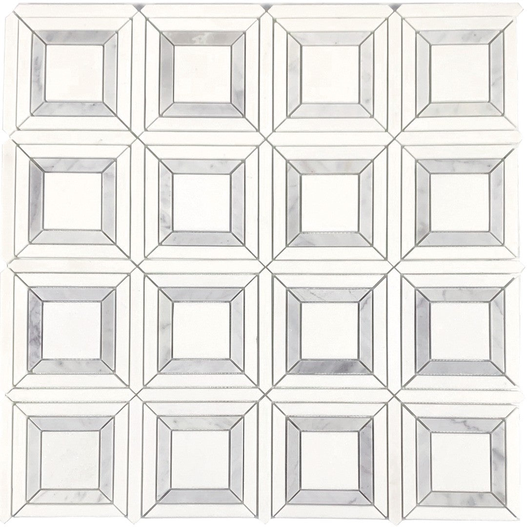 Tesoro Waterjet 12" x 12" Lente Natural Stone Mosaic