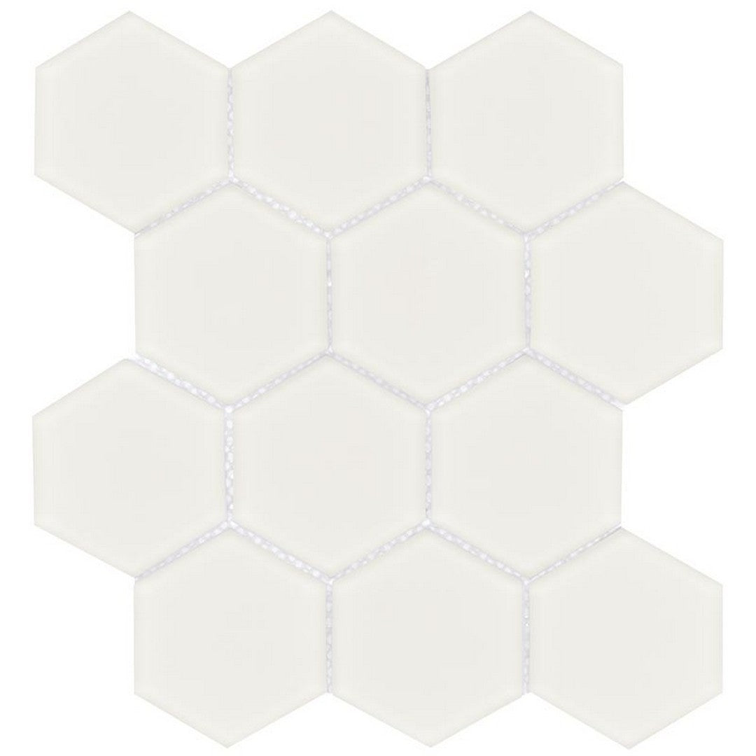 Maniscalco Simpson Desert 9" x 11" Matte Glass 3" Hexagon Mosaic