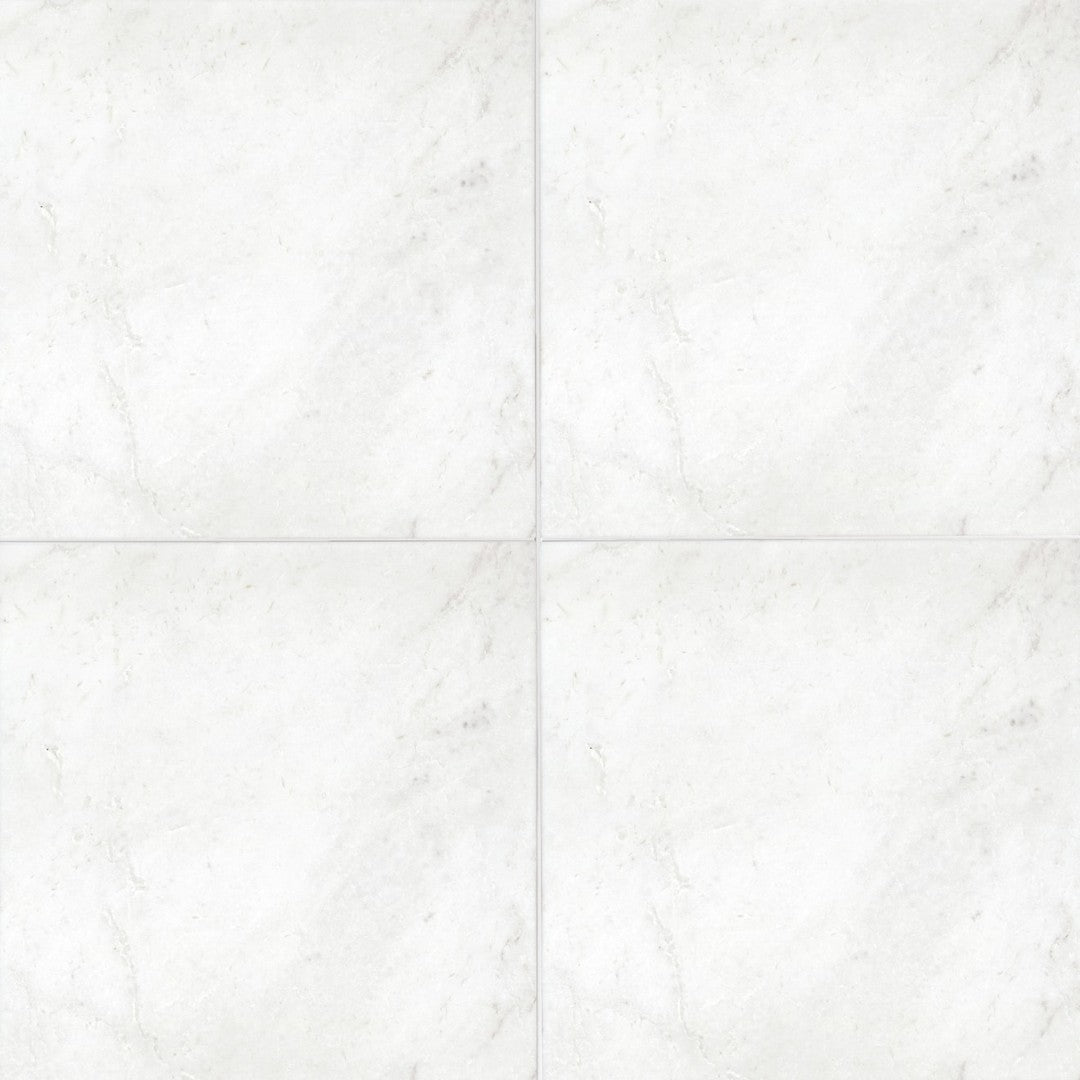 Bedrosians Marble Glorious White 18" x 18" Floor & Wall Tile