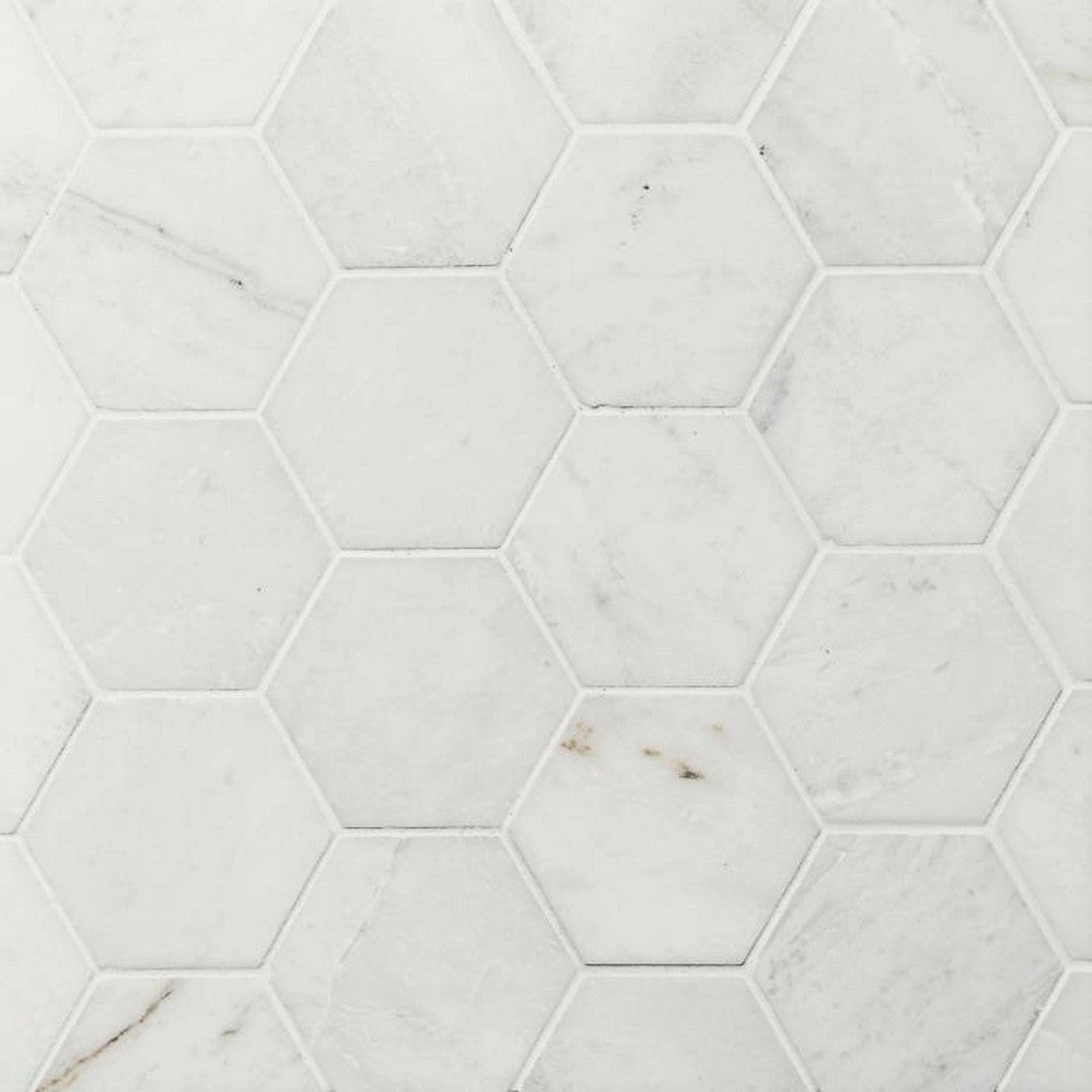 Bedrosians Marble 10.5" x 12" Honed 3" Hexagon Mosaic