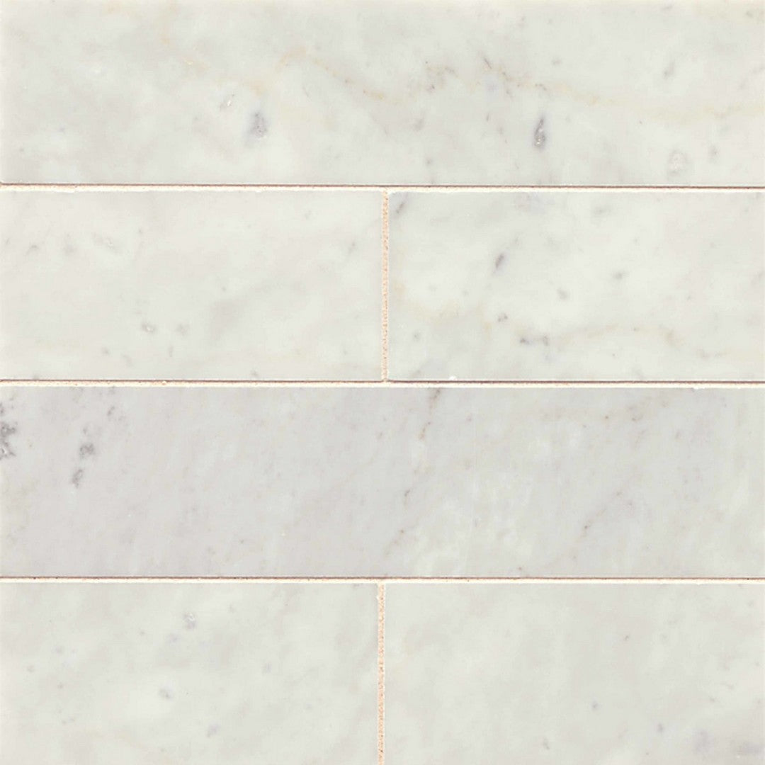 Bedrosians Marble White Carrara 3" x 12" Floor & Wall Tile