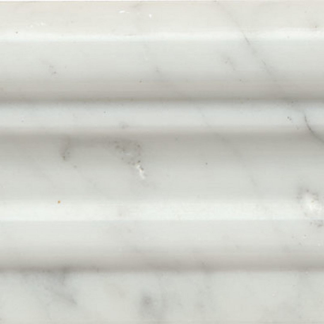 Bedrosians Marble White Carrara 2" x 12" Honed Trim